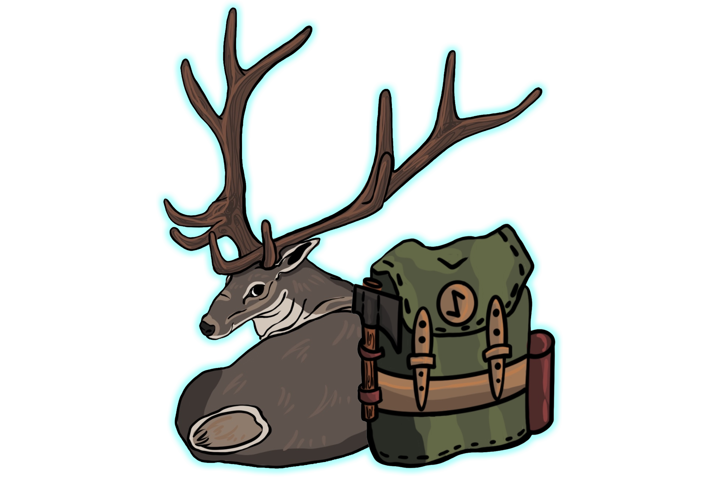 Traveling Reindeer Illustration
